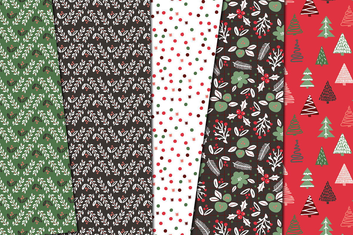 Winter holiday floral patterns, a Pattern Graphic by Cozy pattern shop (Photo 4 of 11)