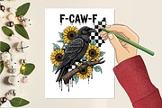 Crow Raven PNG, F-CAW-F Funny Hallow, an Illustration by designcity5 (Thumbnail 6 of 8)