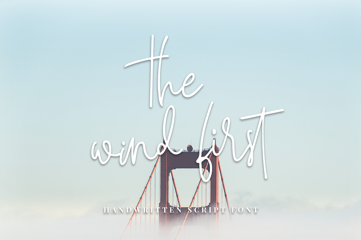 The Wind First - Script font preview 7
