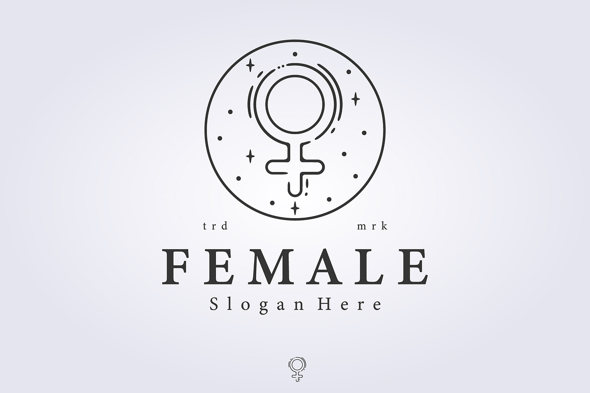 logo of female sign symbol icon, a Branding & Logo Template by Lodzrov