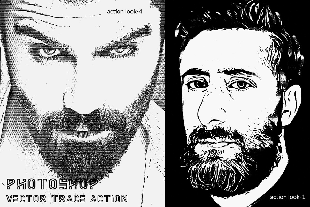 Photoshop Vector Trace Action, an Action Add-On by MRI STUDIO (Photo 3 of 8)