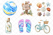 Coastal Summer Sublimation Clipart, an Illustration by Dream Creation (Thumbnail 3 of 6)