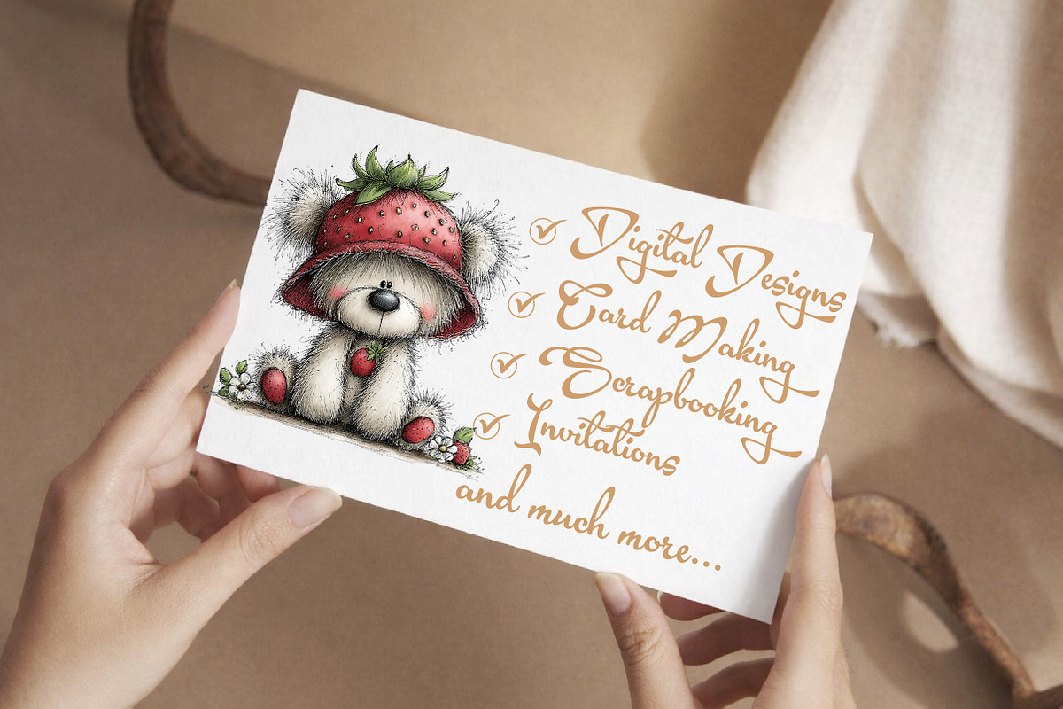 Whimsical Woodland Strawberry Clipar, an Illustration by Libby Wishes (Photo 4 of 7)