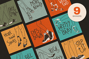 Vector fashion banners with inscript, a Marketing Template by EeKayStore