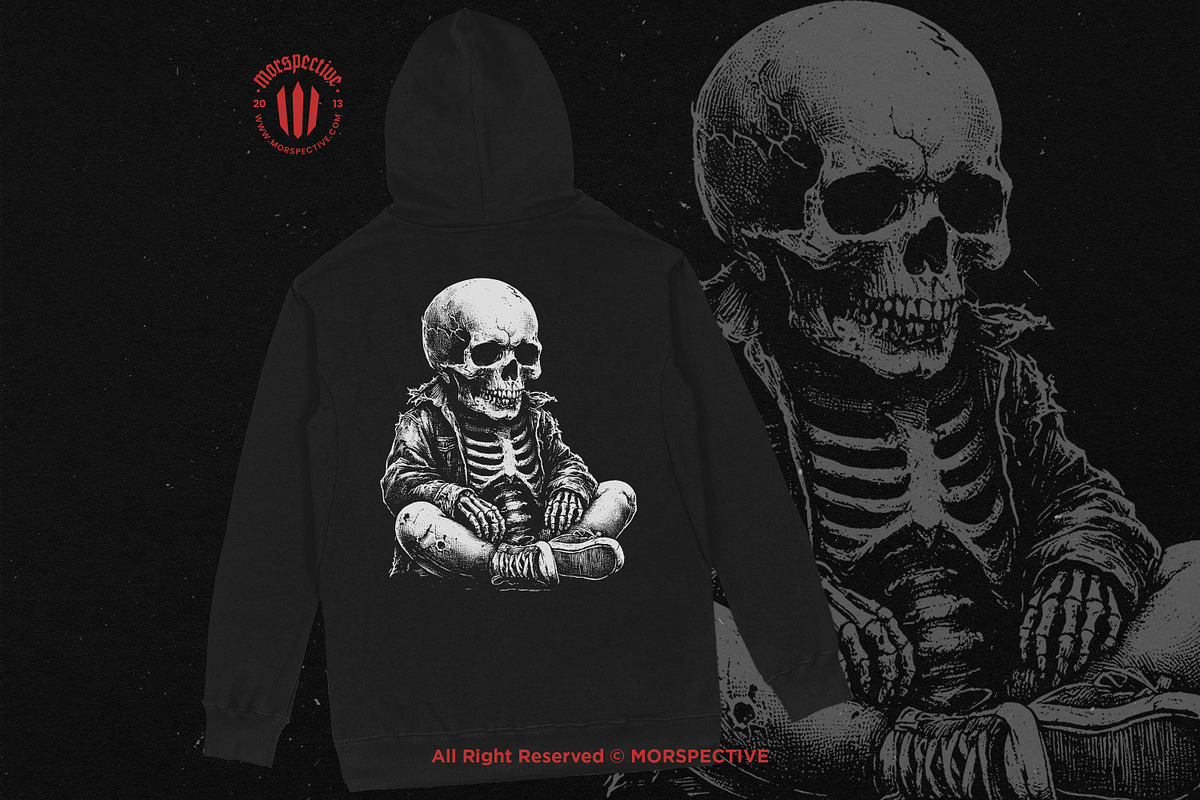 10 Bundle Dark Art Baby Skull Kids, an Illustration by Morspective (Photo 4 of 7)