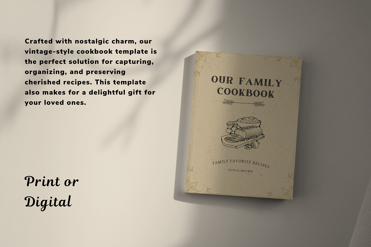 Vintage Cookbook Template CANVA, a Magazine Template by OrganizationOasisRo (Photo 8 of 10)