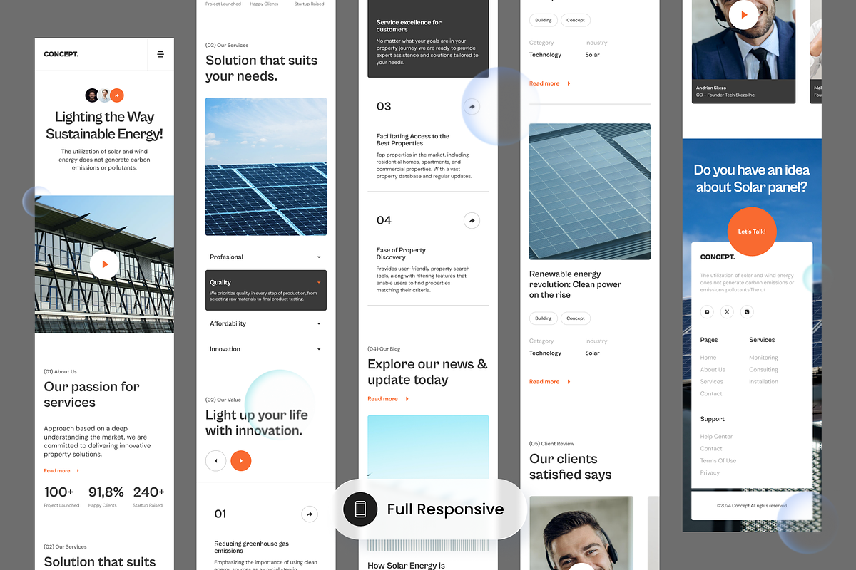 Concept - Solar Panel Website, a Landing Page Template by SLAB! Design (Photo 5 of 5)
