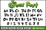 Xmas Green Font Svg Png Pdf Dxf, an Object Graphic by Custom Fonts & Patterns (Thumbnail 1 of 3)