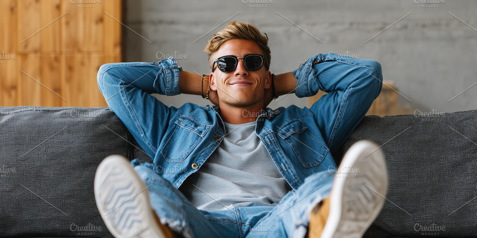 Relaxed young man wearing sunglasses, a Person Photo by MistyDay