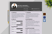 Clean Resume/CV design Template, a Resume Template by designvillage (Thumbnail 1 of 13)