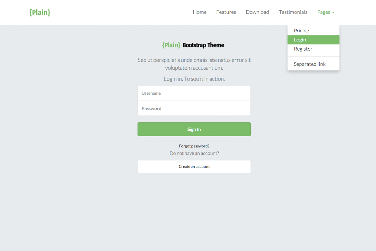 Plain Bootstrap Theme, a Bootstrap Template by erwinagpasa.com (Photo 3 of 4)