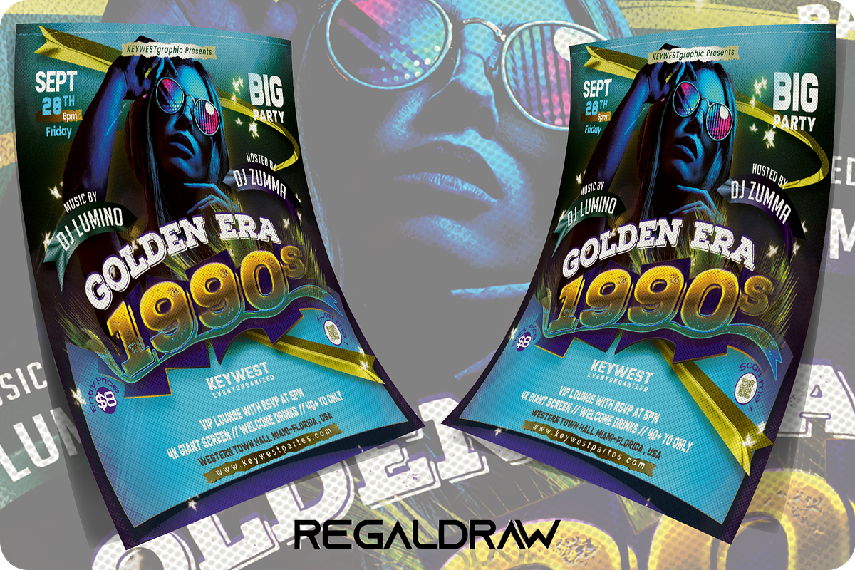 Golden Era Party Flyer, a Flyer Template by regalDRAW (Photo 2 of 3)