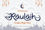 Raulaih - Arabic Style Font, a Script Font by trabaskriya (Thumbnail 1 of 7)