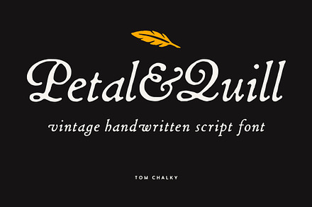 Petal & Quill Handwritten Script, a Script Font by Tom Chalky
