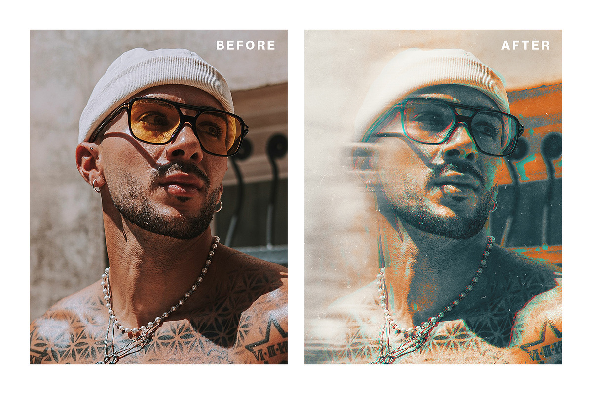 Vintage Glitch Photo Effect Template, a Layer Style Add-On by DesignerCandies (Photo 2 of 6)