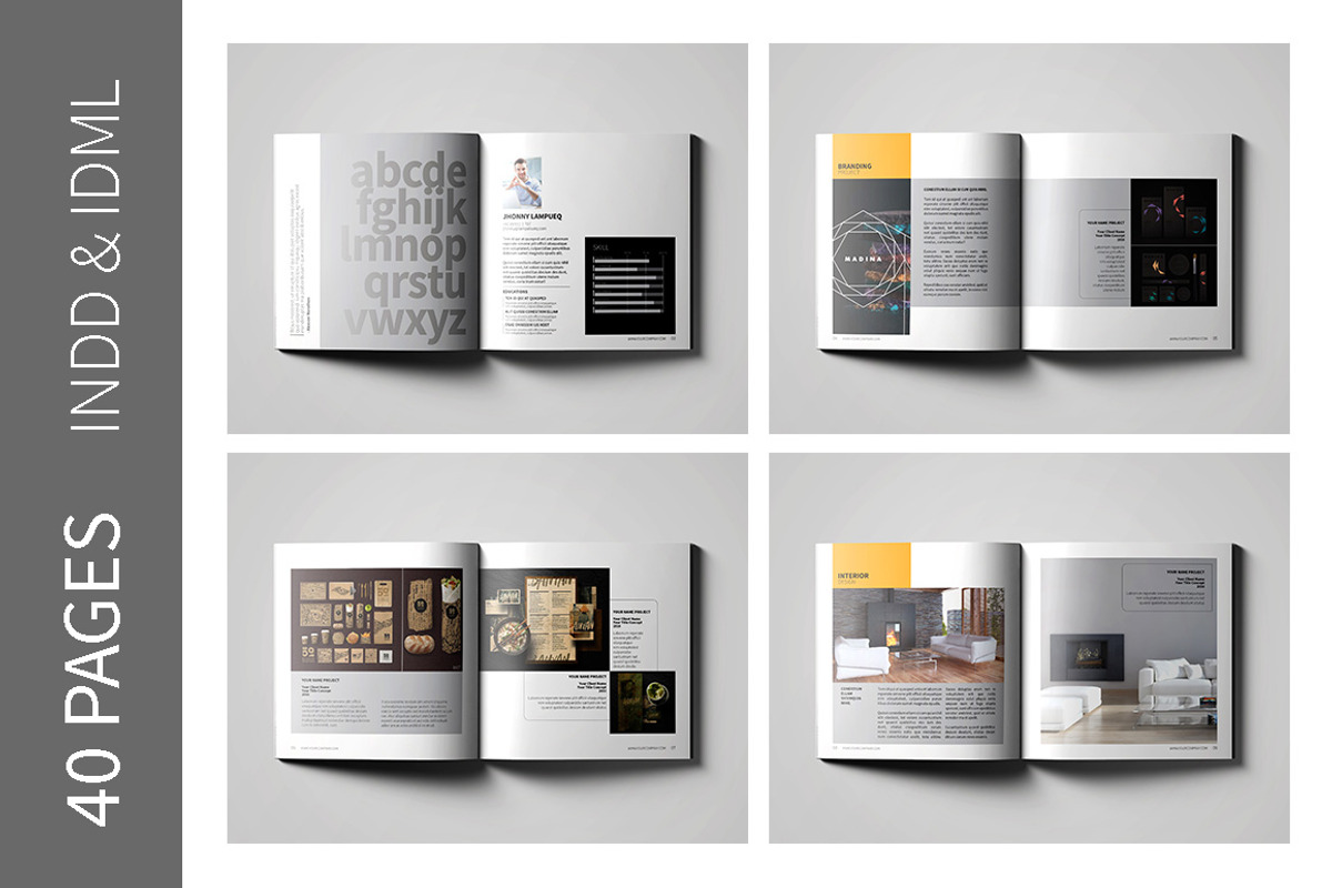 Graphic Design Portfolio Template, a Brochure Template by Canden Studio (Photo 2 of 6)