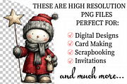 Whimsical Snowman Christmas Clipart, an Illustration by Daily.Designs (Thumbnail 2 of 5)