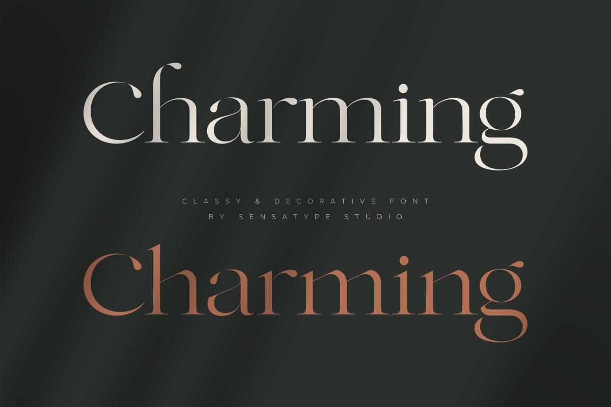 Charming - Classy & Decorative Font, a Serif Font by Sensatype (Photo 11 of 21)