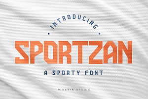 Sportzan - A Sporty Display Font, a Font by Pixesia Studio