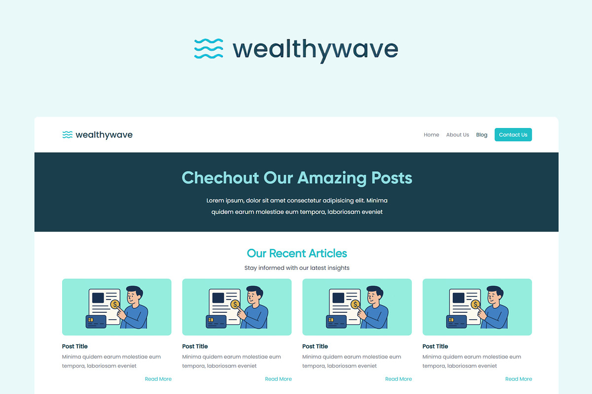Wealthy Wave - Fintech Landing Page preview 4