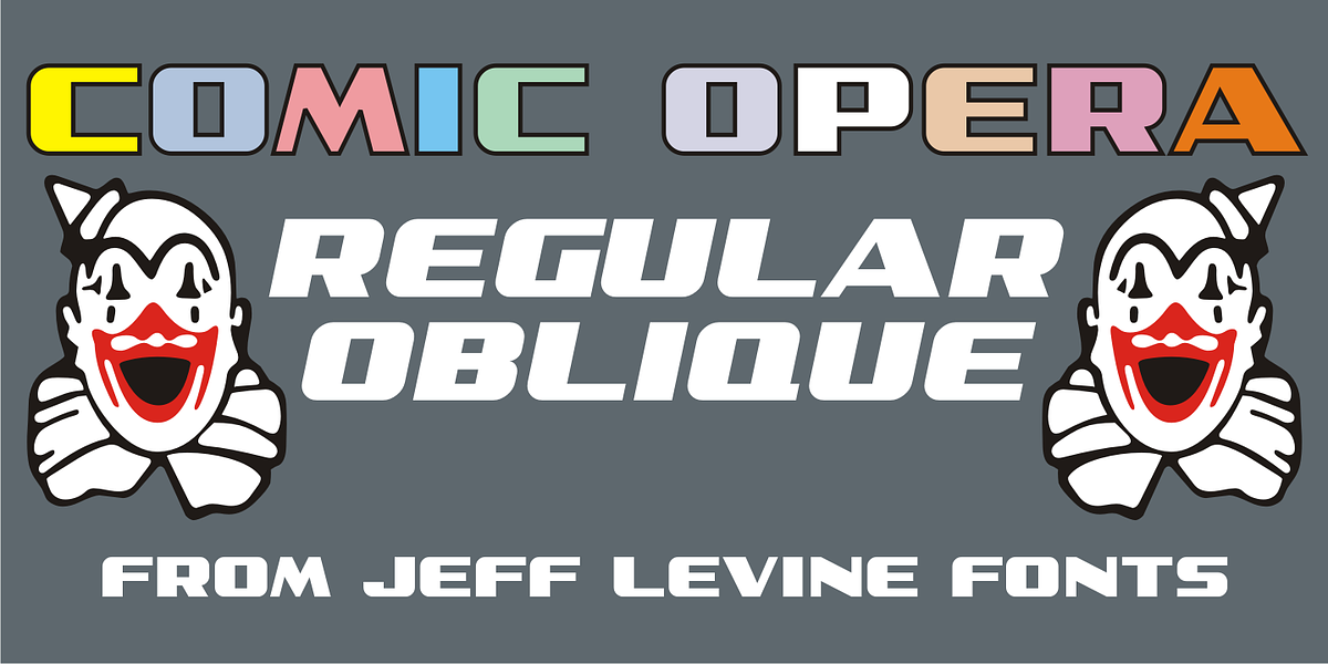 Comic Opera JNL, a Sans Serif Font by Jeff Levine Fonts