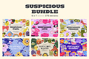 Suspicious BUNDLE:  6 in 1, a Decorative Illustration by marmarina (Thumbnail 2 of 14)