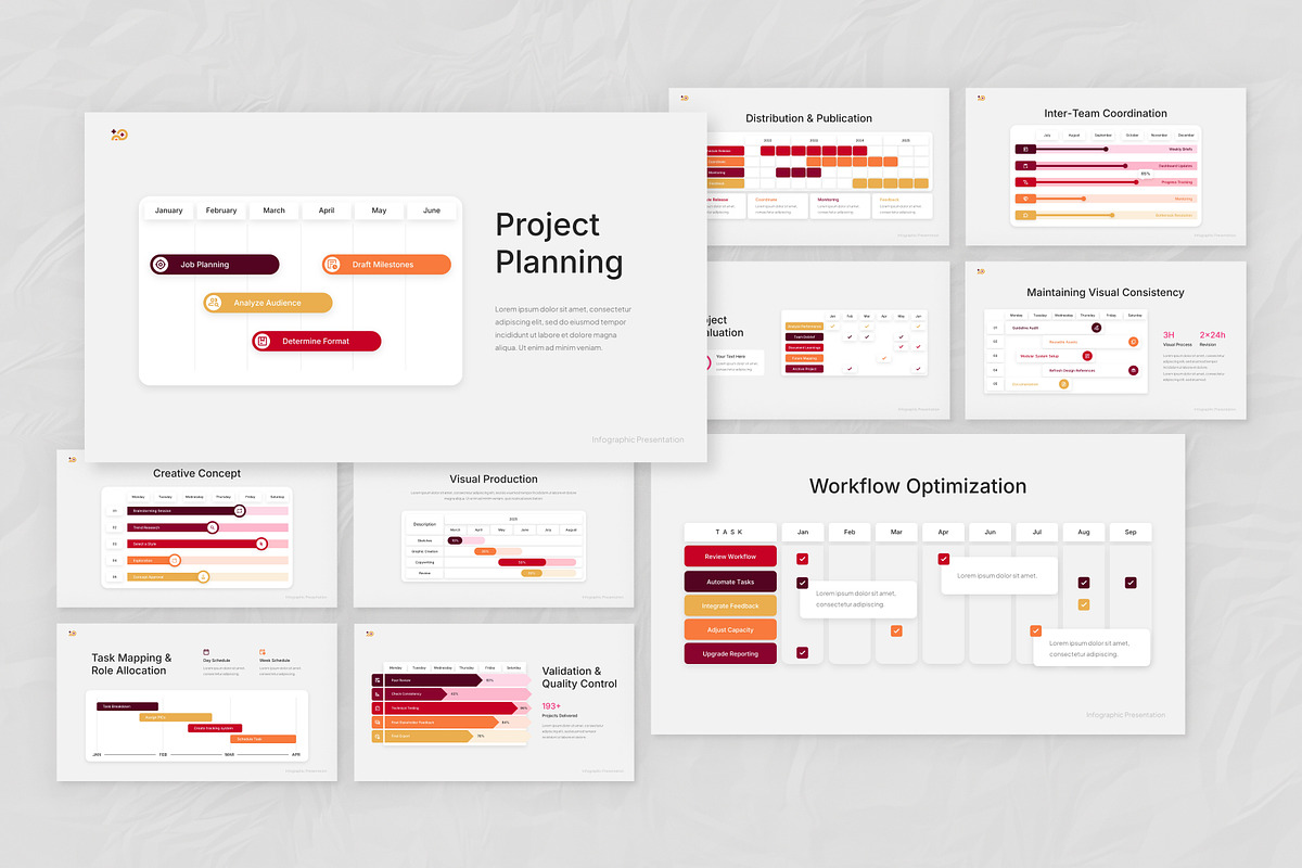 Gantt Chart Infographic PowerPoint, a Presentation Template by Antstheme (Photo 3 of 3)