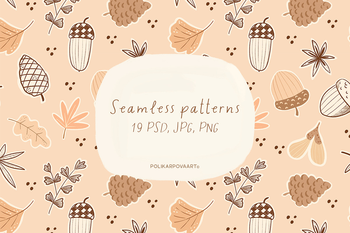 Leaf Fall Season - frames & patterns, an Object Graphic by polikarpovaart (Photo 7 of 16)
