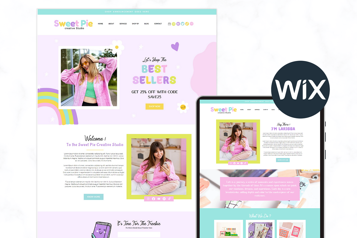 Colorful Wix Website Template, a Wix Template by AdvertFox (Photo 2 of 9)