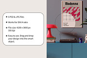 Framed Poster Mockup Bundle MADONNA, a Household Mockup by Bonumo (Thumbnail 4 of 10)