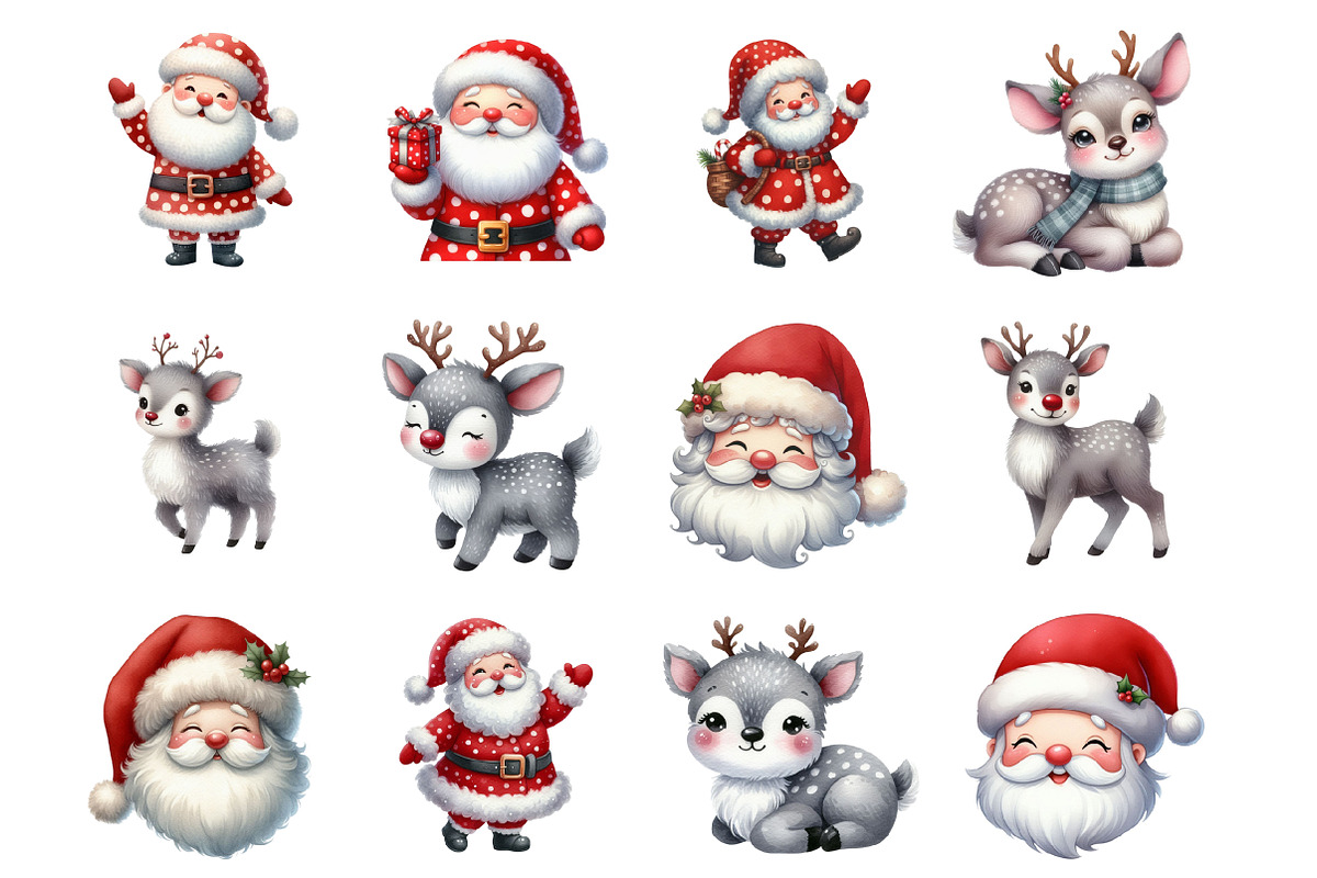 Quirky Christmas Santa Clipart, an Illustration by Design Market (Photo 3 of 3)