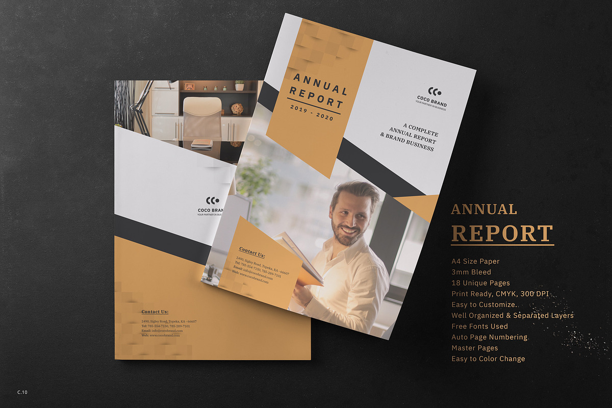 Annual Report Template, a Brochure Template by Pixavics (Photo 1 of 6)