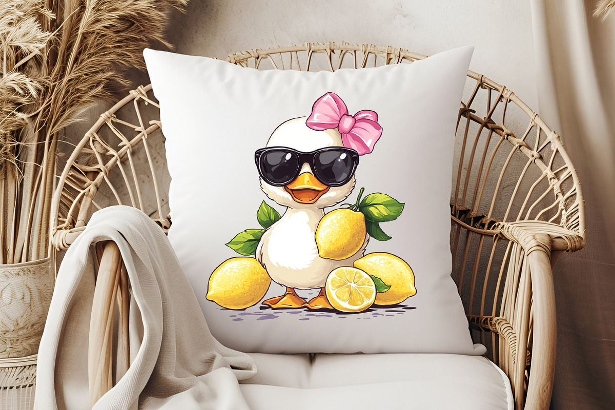 Watercolor Cute Baby Duck PNG, an Illustration by Libby Wishes (Photo 6 of 6)