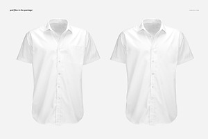 Short Sleeve Dress Shirt Mockup