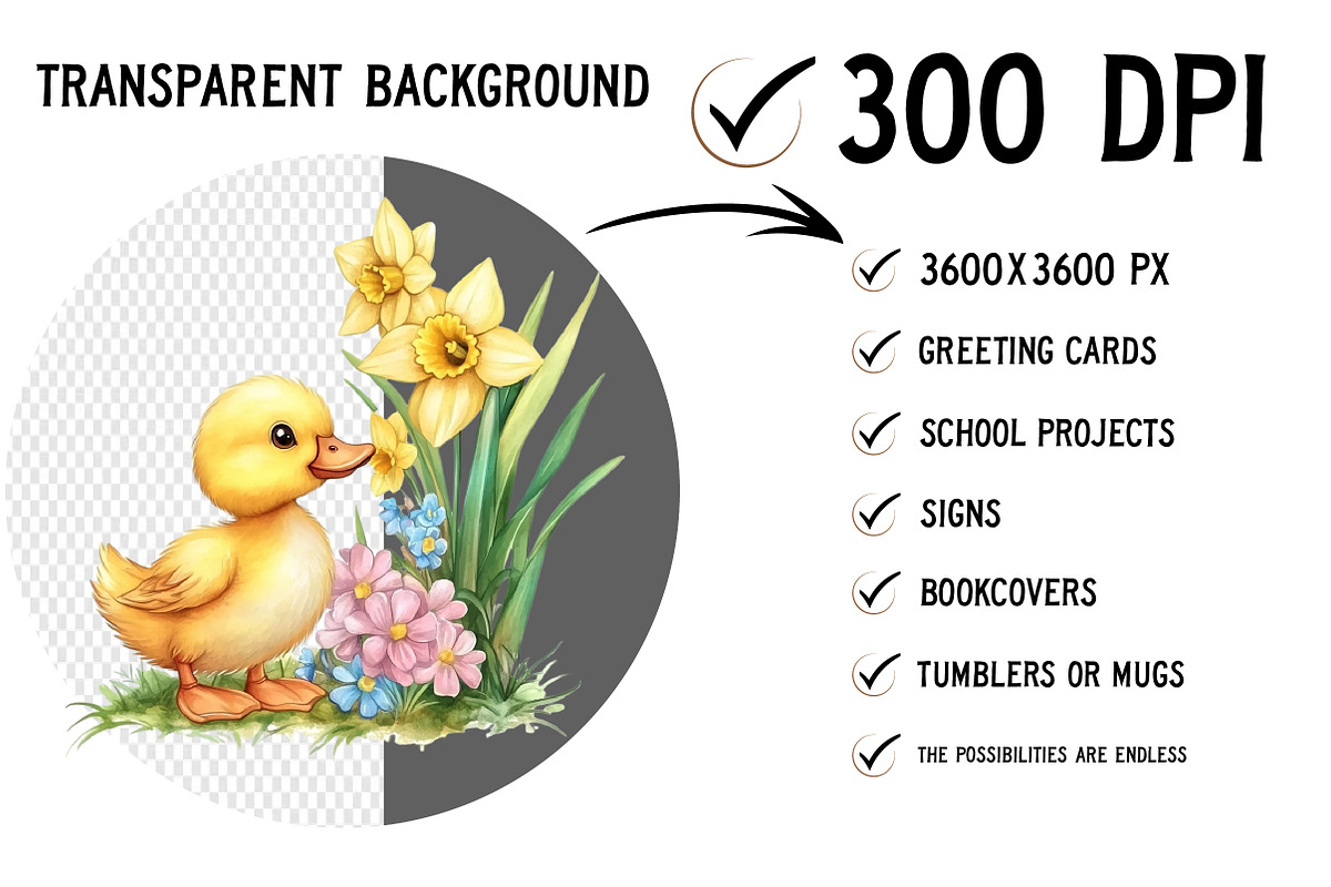 Watercolor Easter Spring Clipart, an Illustration by Craft Nest (Photo 2 of 12)