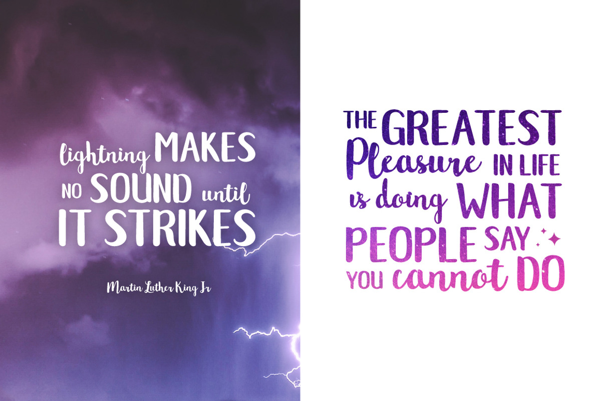 Northern Lights Brush Script Font preview 5