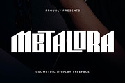 Metalora – Geometric Display Font, a Sans Serif Font by Artiveko (Thumbnail 1 of 8)