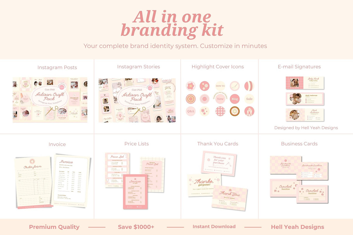 Artisan Craft Branding Starter Kits, a Branding & Logo Template by Hell Yeah Designs (Photo 5 of 19)