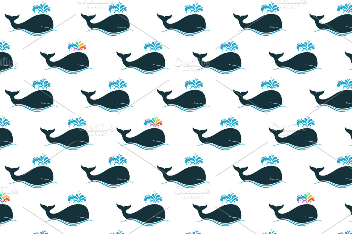 Whales vector set, a Background Graphic by InkySplash (Photo 3 of 3)