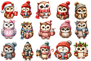 Cute Little Owl Clipart Sublimation, an Illustration by Designworld (Thumbnail 3 of 5)