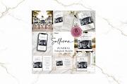 Funeral Bundle B&W Canva FR003, a Stationery Template by TyphoonStudio (Thumbnail 1 of 11)