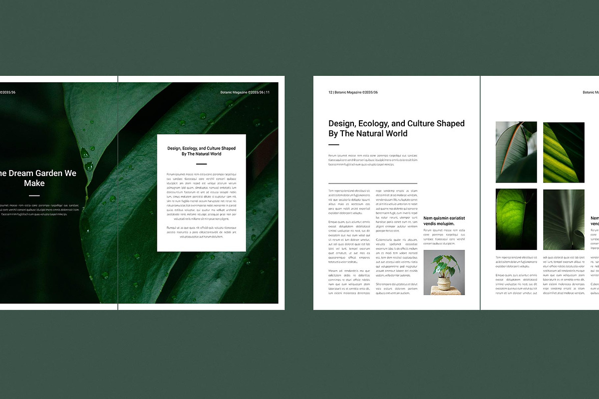 Botanic Green Nature Magazine, a Magazine Template by DesignCrest (Photo 7 of 14)