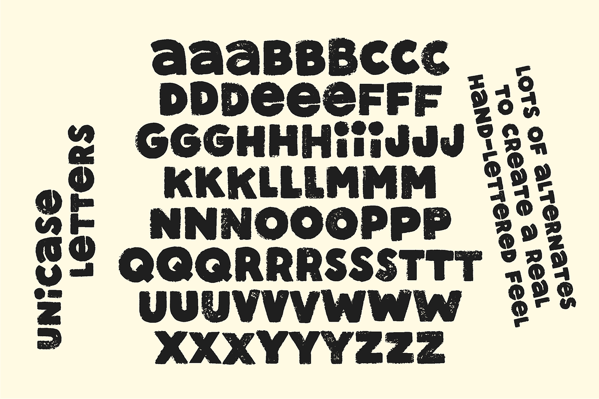 Super Curious - Textured Retro Font, a Font by Studio Funshop by Kelli (Photo 11 of 14)