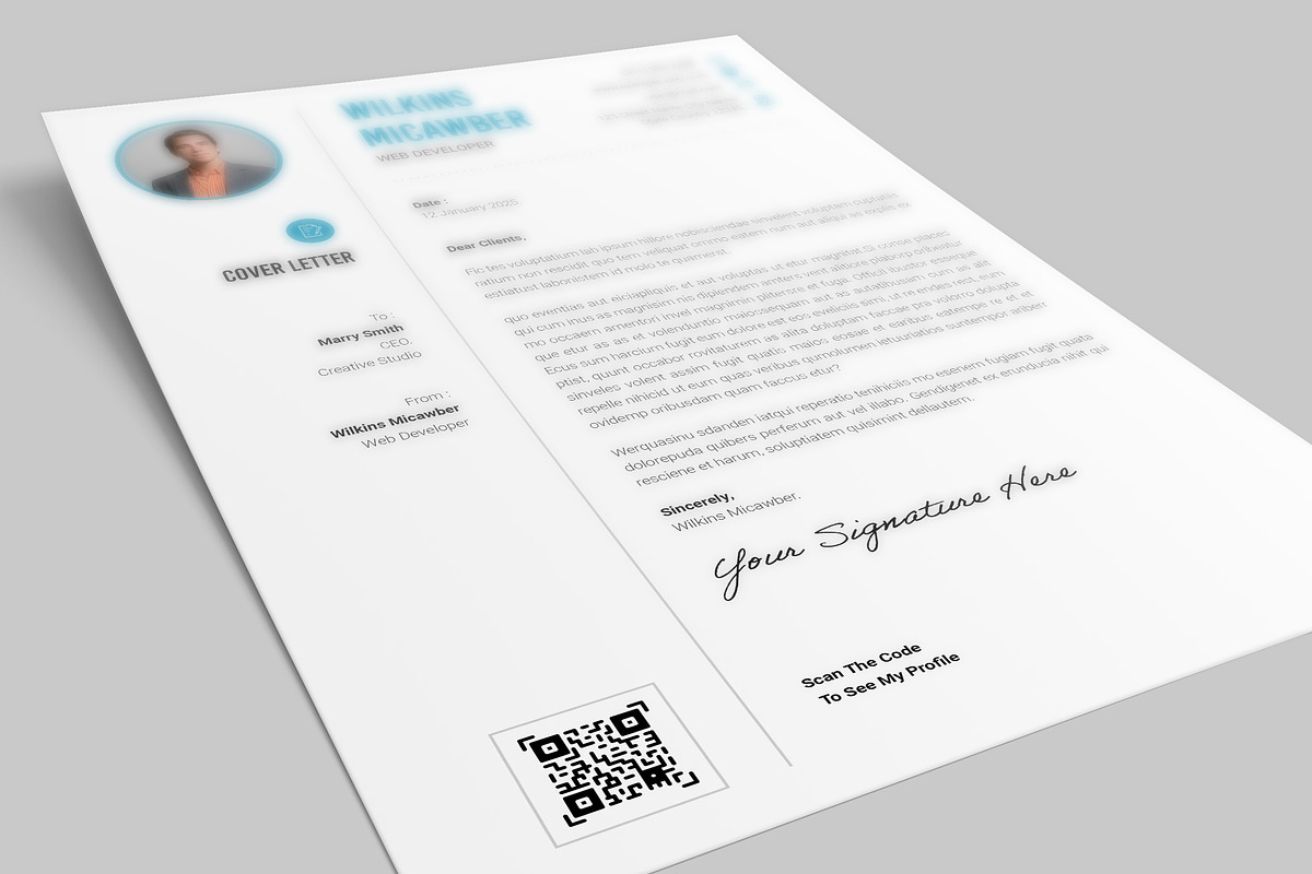 Clean & Modern Resume Template preview 5