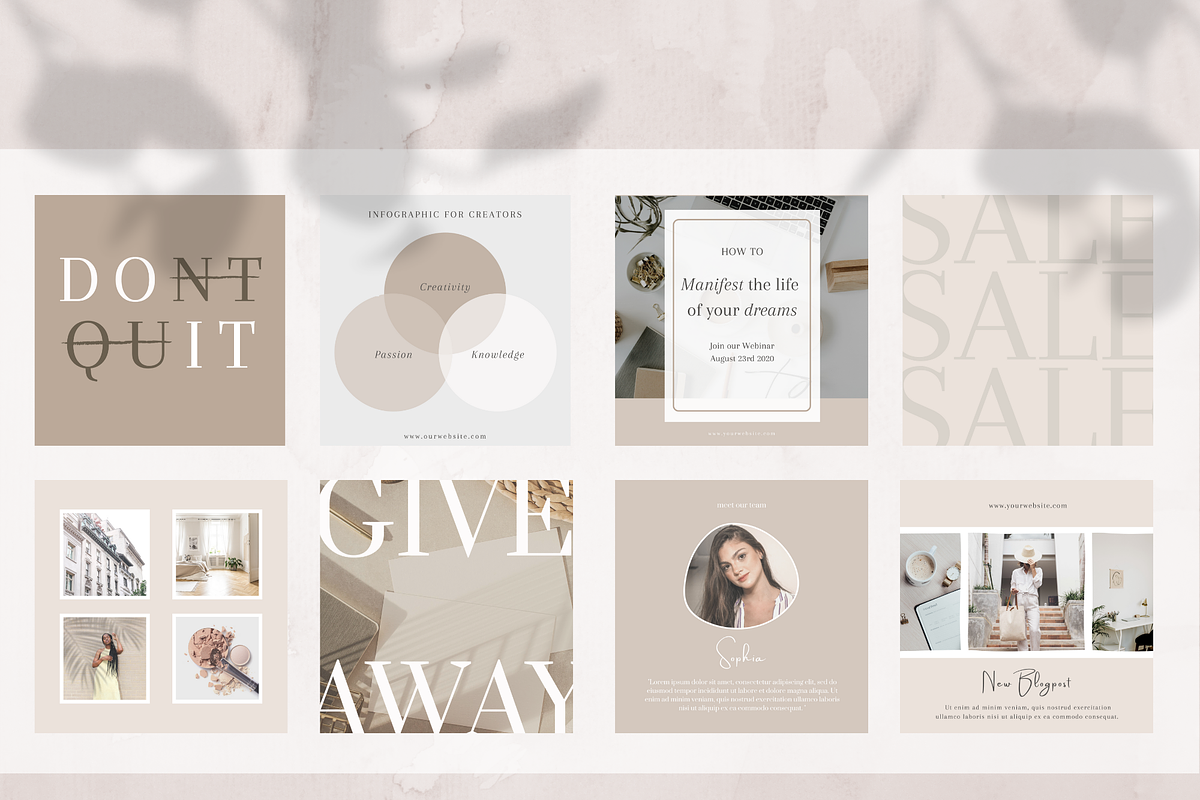 25 Instagram Post Templates, a Social Media Template by Tegefeldt Design (Photo 3 of 6)