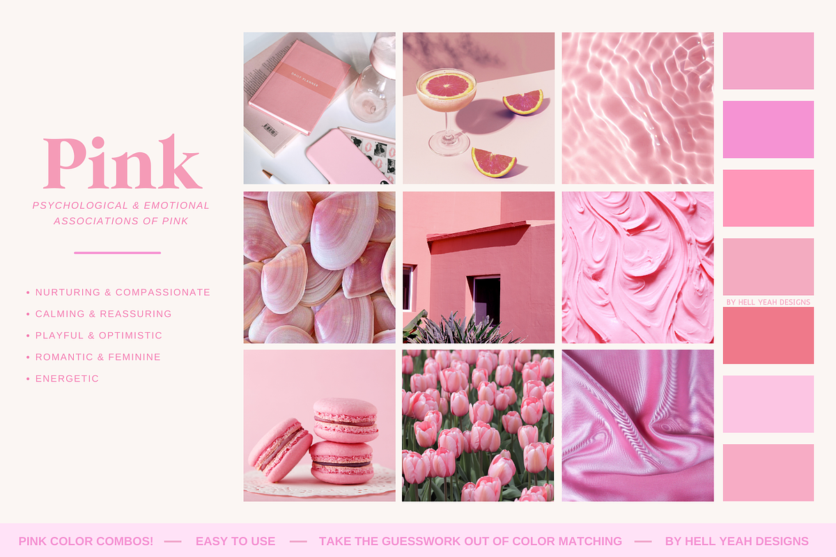 Pink Color Palettes Themes & Shades, a Palette Add-On by Hell Yeah Designs (Photo 3 of 10)