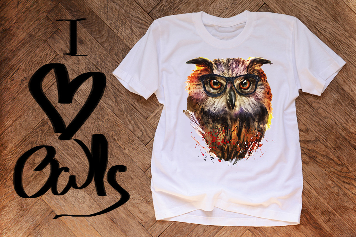Set owls fineart .4 styles, an Animal Illustration by art_mouse (Photo 4 of 5)