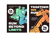 Running people set + backgrounds, a Sport Illustration by PaperTrident (Thumbnail 10 of 13)