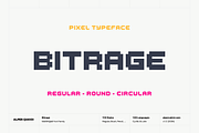 Bitrage Cyrillic Pixel Typeface, a Sans Serif Font by alpercakici (Thumbnail 1 of 17)