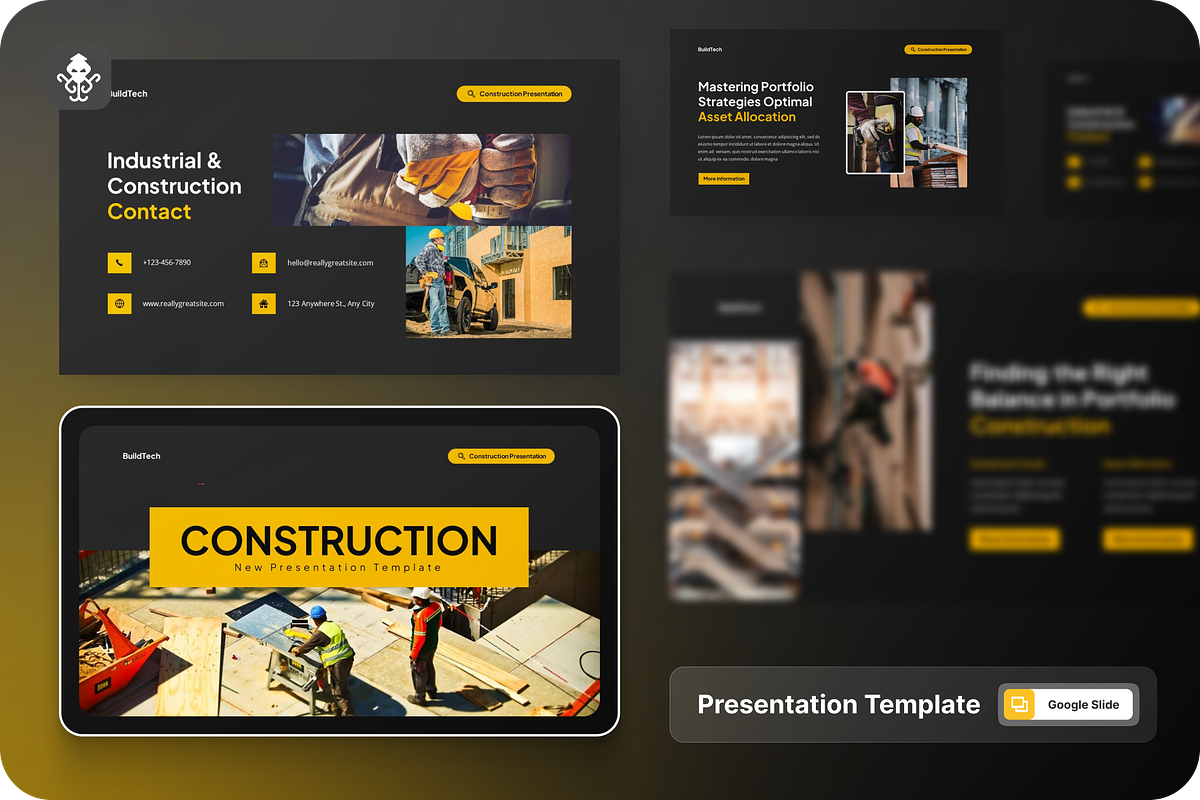 Industrial Construction Google Slide, a Presentation Template by SquidPixey (Photo 1 of 6)